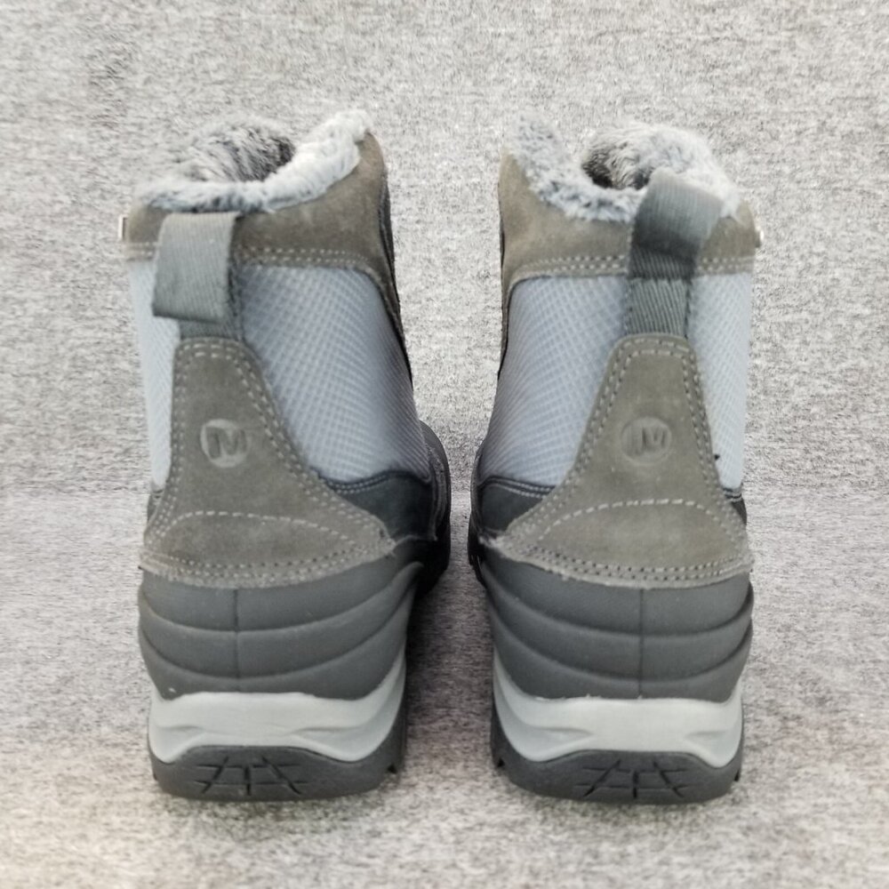 ✅Women's 7 Merrell Snowbound Mid Zip Waterproof Insulated Black Winter Boots NIB - Picture 8 of 11
